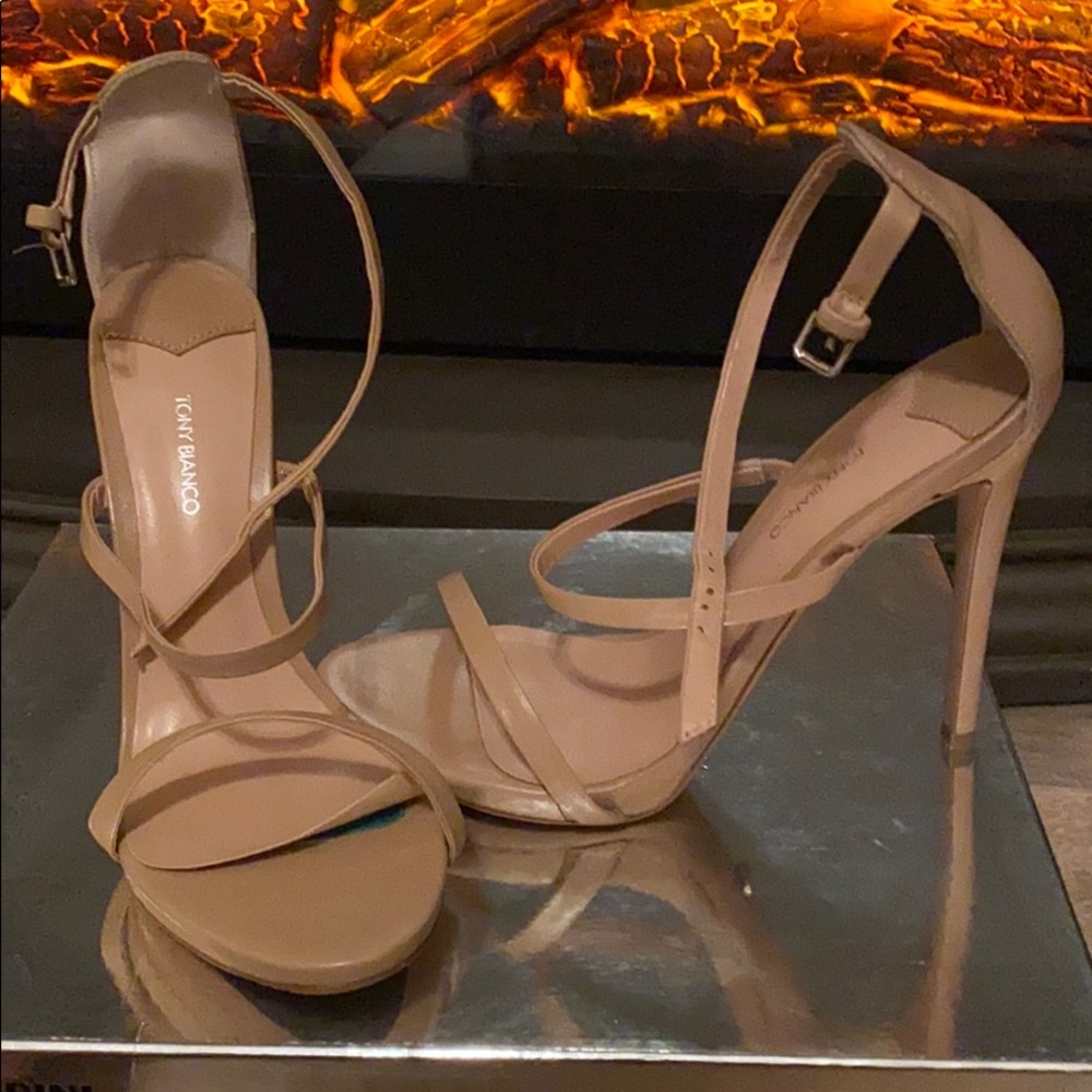 Tony Bianco Atkins Heel in Skin Capretto